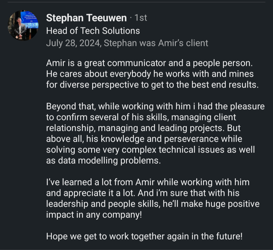 recommendation stephan